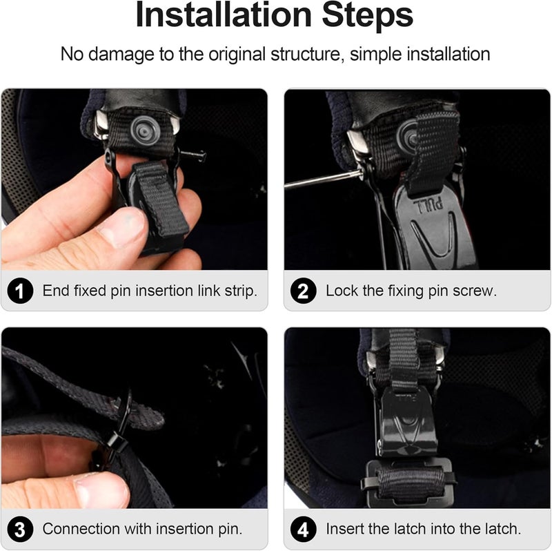 JAGASOL Helmet Quick Release Buckle Kit for Motorcycle Helmet, Metal Motorcycle Helmet Accessories, Helmet Chin Strap Replace D-RING Helmets Up to 1", Suitable for Full Helmet, Half Helmet, 3/4 Helmet - Image 4